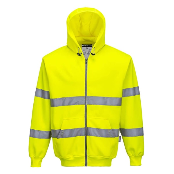 Portwest Hi-Vis Full Zip Hoodie M Gul Yellow M
