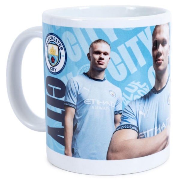 Manchester City FC Erling Haaland Mugg En Storlek Himmelblå/Vit Sky Blue/White One Size