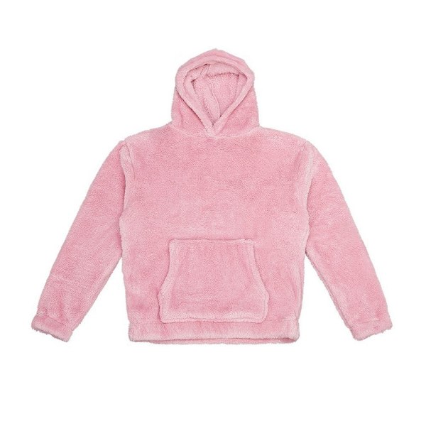 Brand Lab Unisex Vuxen Fluffy Fleece Hoodie XL Blush Pink Blush Pink XL