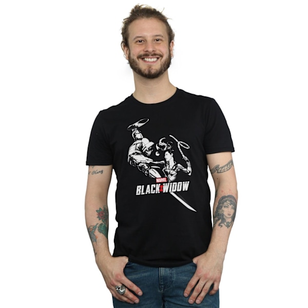 Marvel Mens Black Widow Movie Taskmaster Battle T-Shirt 4XL Svart Black 4XL