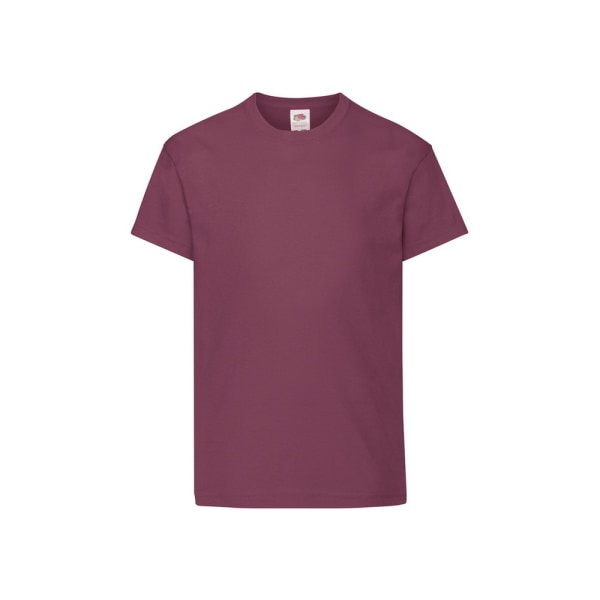 Fruit of the Loom Barn/Barn Original T-shirt 14-15 år B Burgundy 14-15 Years