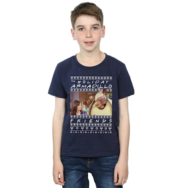 Friends Boys Fair Isle Holiday Armadillo T-Shirt 9-11 år Marinblå Navy Blue 9-11 Years