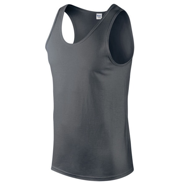 Gildan Herr Softstyle Enkelt Tanktop XL Kolgrå Charcoal XL