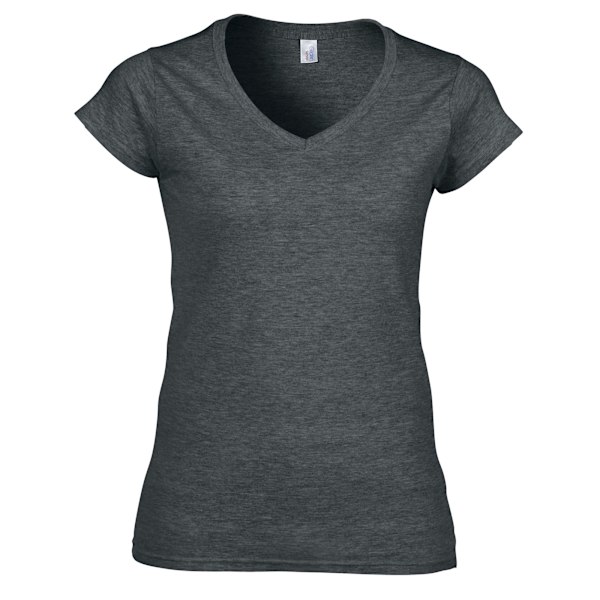 Gildan Dam/Kvinnor Softstyle Heather V-ringad T-shirt M Mörk He Dark Heather M