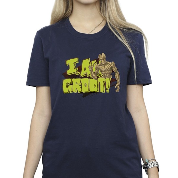 Guardians Of The Galaxy Dam/Damer I Am Groot Bomull Boyfrie Navy Blue XL