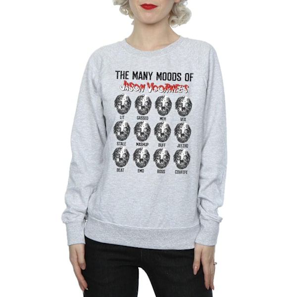 Fredag den 13:e Dam/Dam The Many Moods Of Jason Voorhees Sweatshirt Heather Grey M