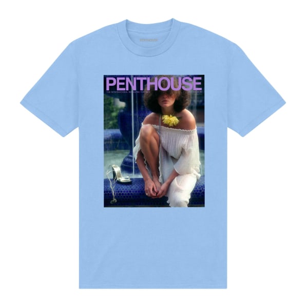 Penthouse Unisex Vuxen 1978 Cover T-shirt L Himmelsblå Sky Blue L