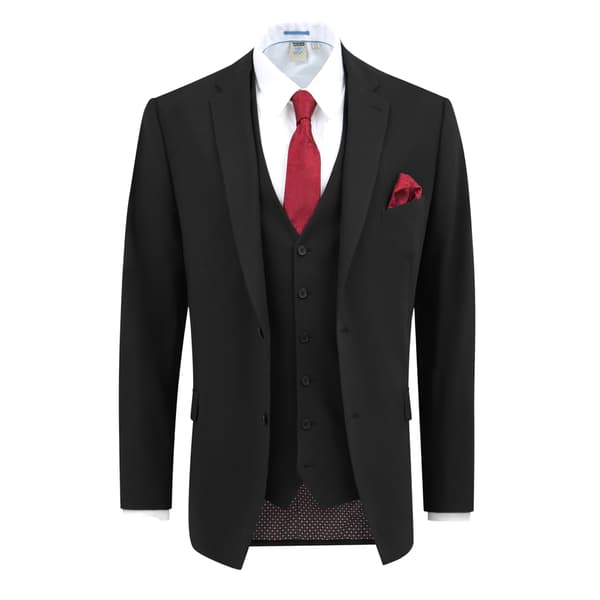 Duke Herr D555 Ted 4-vägs stretchkostymjacka 50S Svart Black 50S