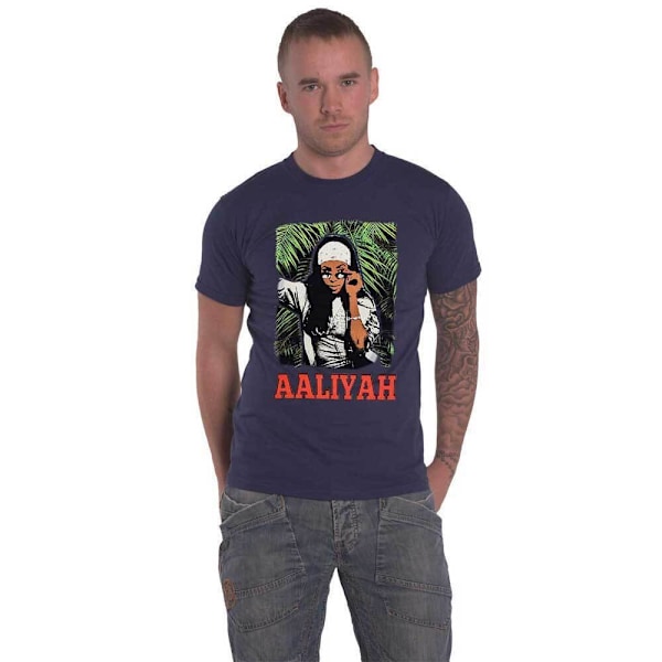 Aaliyah Unisex Foliage T-shirt XL Denim Blå Denim Blue XL