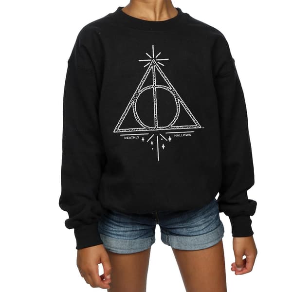 Harry Potter Flickor Dödsrelikerna Symbol Tröja 5-6 År Black 5-6 Years