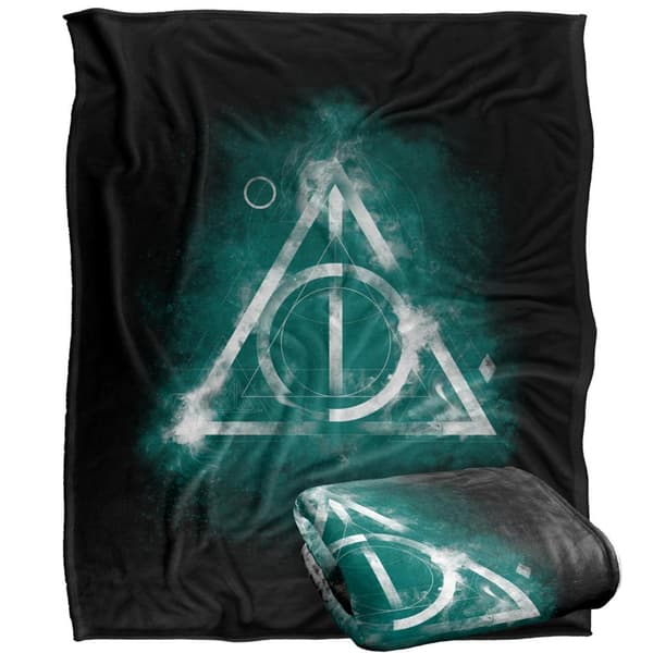 Harry Potter Deathly Hallows Akvarell Filt One Size Multi Multicoloured One Size