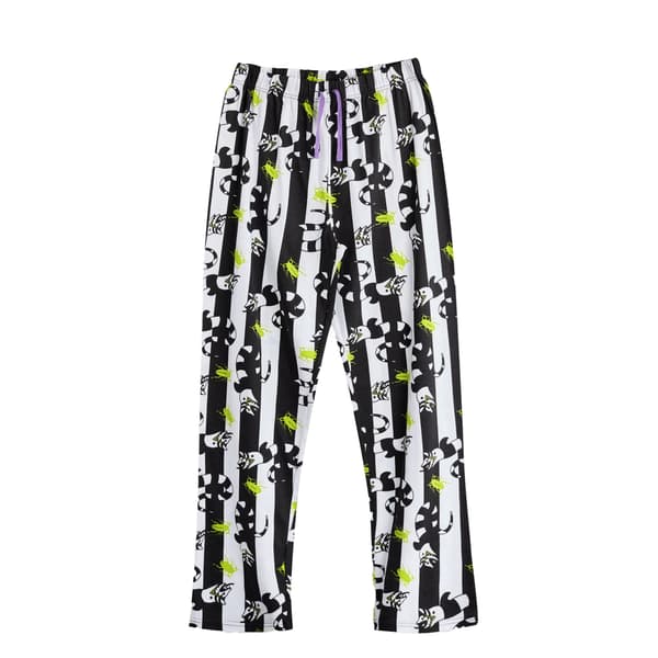 Beetlejuice Pyjamas för män med logotyp, kortärmad, lång, M R Svart Black M R