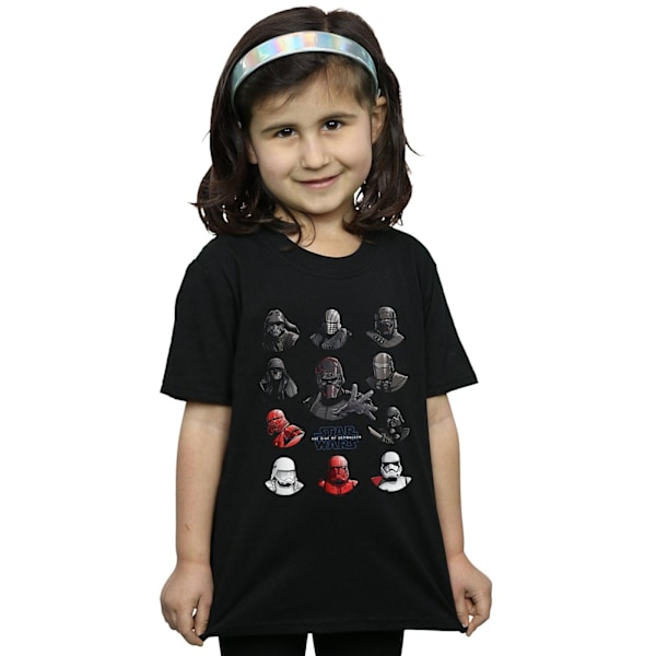 Star Wars: The Rise of Skywalker T-shirt för flickor med motiv av First Order-karaktärer Black 9-11 Years