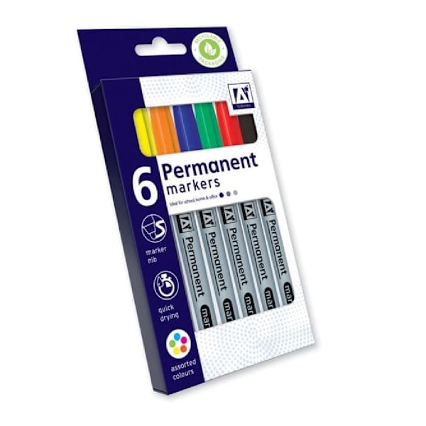 Anker Stat Permanent Marker (6-pack) En Storlek Flerfärgad Multicoloured One Size