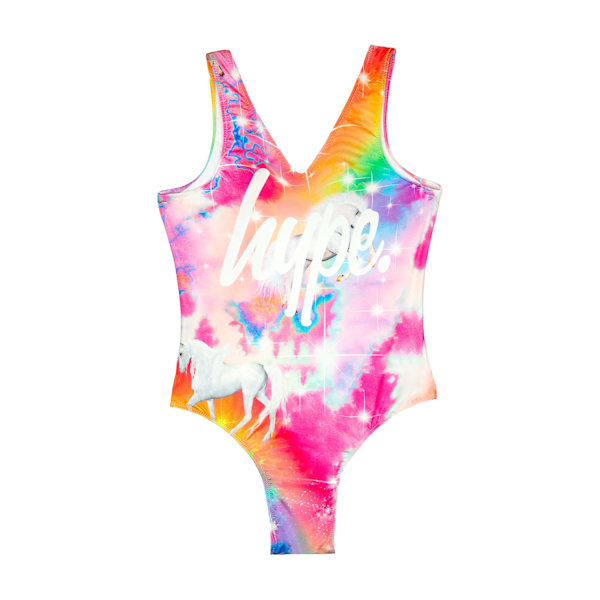 Hype Girls Rainbow Unicorn Sparkle One Piece Swimsuit 5-6 år Multicoloured 5-6 Years