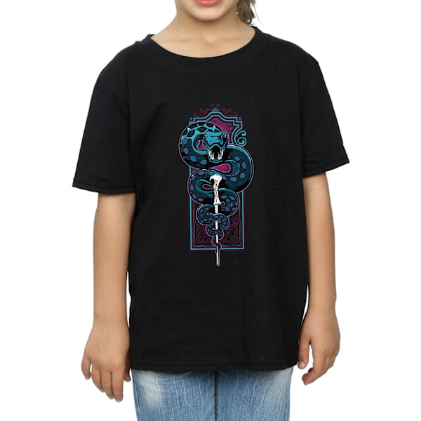 Harry Potter Flickor Neon Nagini Bomull T-shirt 5-6 År Svart Black 5-6 Years