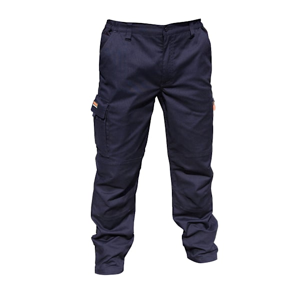 Result Herr Stretch Arbetsbyxor / Byxor (34 tum Lång Längd) Navy Blue 36