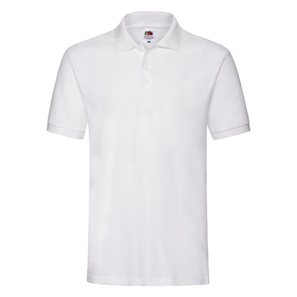 Fruit of the Loom Premium Pique Poloskjorta L Vit White L