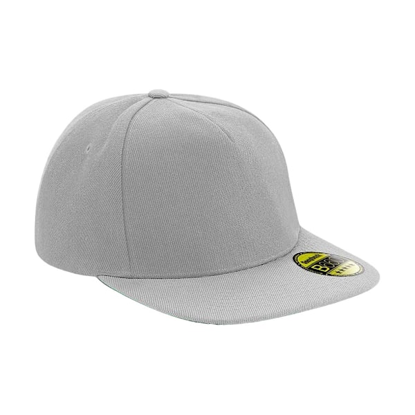 Beechfield Original Flat Peak Snapback Cap One Size Grå/Grå Grey/Grey One Size