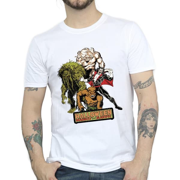 Marvel Herr Halloween Monsters T-shirt M Svart Black M