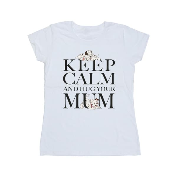 101 Dalmatiner Dam/Damer Keep Calm Bomulls T-shirt XL Vit White XL
