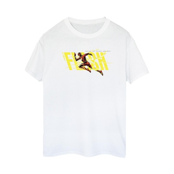 DC Comics Dam/Kvinnor The Flash Lightning Dash Bomull Boyfrie White XXL