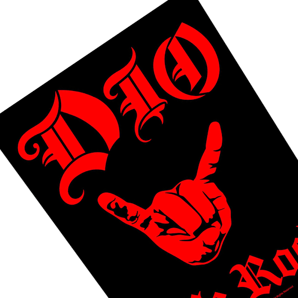 Dio We Rock Patch One Size Svart Black One Size