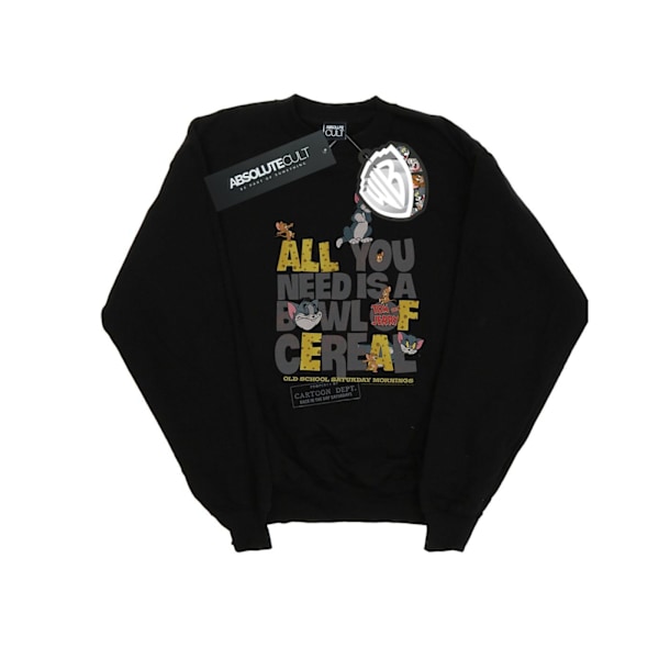 Tom And Jerry Girls All You Need Is Sweatshirt 9-11 År Svart Black 9-11 Years