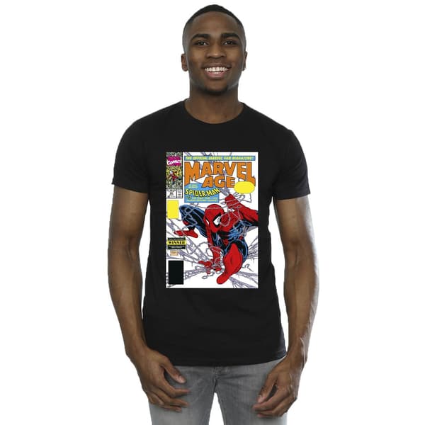 Marvel Herr Spider-Man Marvel Age Comic Cover T-shirt M Svart Black M