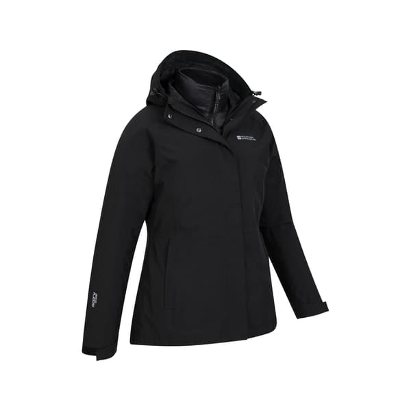 Mountain Warehouse Dam/Dam Alaskan 3 i 1 Vadderad Jacka 2 Black 22 UK