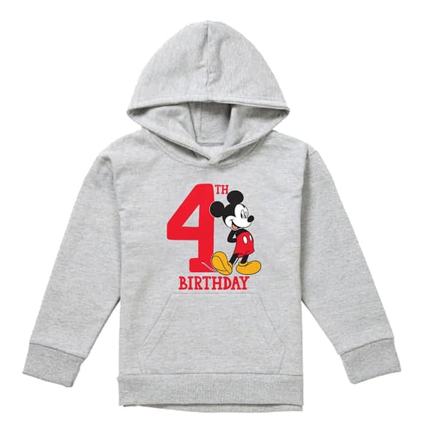 Disney Barn/Barn Mickey Mouse Heather 4-årsdag Huvtröja Athletic Heather 5-6 Years