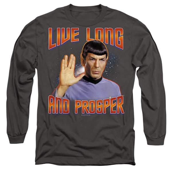 Star Trek: The Original Series Unisex Vuxen Lev Långt och Prosp Charcoal XXL