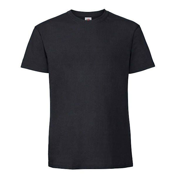 Fruit Of The Loom Mens Iconic 195 Ringspun Premium T-shirt 2XL U Black 2XL UK