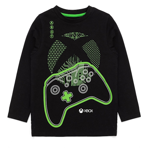 Xbox Pojkars Spelkontroll Långärmad Pyjamas Set 8-9 År Svart Black/Green 8-9 Years