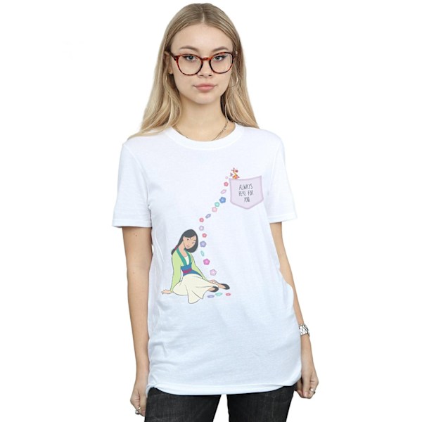 Disney Dam/Kvinnor Mulan Alltid Här För Dig Bomull Pojkvän White M