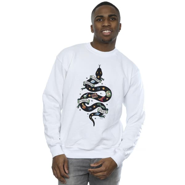 Harry Potter Herr Slytherin Sketch Sweatshirt XL Vit White XL