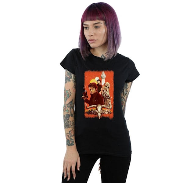 Star Wars Dam/Kvinnor Solo Trio Måla Bomull T-shirt L Svart Black L