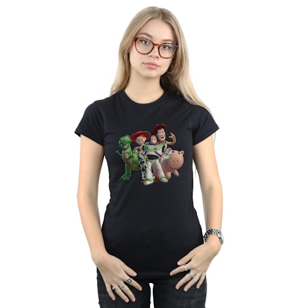 Disney Dam/Kvinnor Toy Story 4 Grupp Bomull T-shirt L Svart Black L