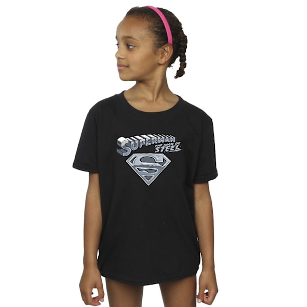 DC Comics Girls Superman The Man Of Steel Bomull T-shirt 12-13 Black 12-13 Years