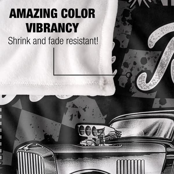 JQ Licensing James Piazza Garage Silkeslen Hot Rod Supersoft Filt Multicoloured One Size