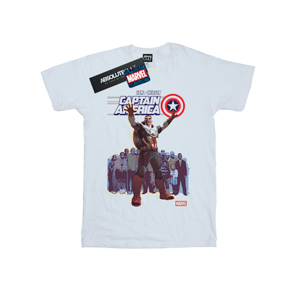 Marvel Herr Captain America Sam Wilson Cover T-Shirt XL Vit White XL