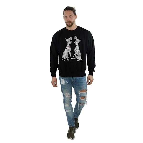 Disney Herr 101 Dalmatiner Klassisk Pongo Och Perdita Sweatshirt Black XL