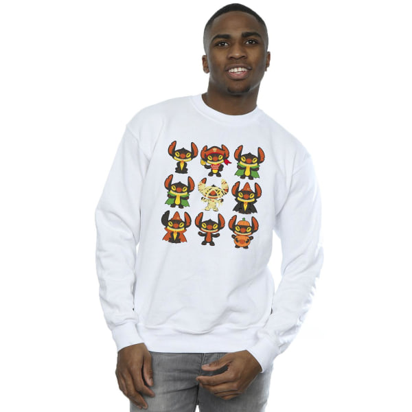 Disney Mens Lilo & Stitch Halloween Costumes Sweatshirt 4XL Whi White 4XL