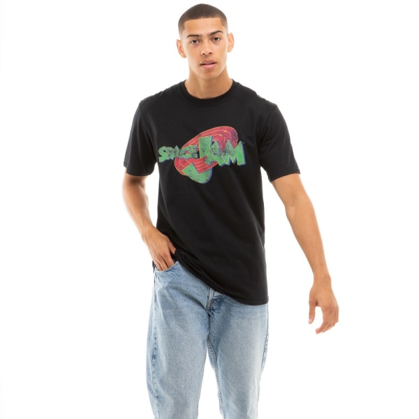 Looney Tunes Mens Space Jam T-shirt L Svart/Grön/Röd Black/Green/Red L