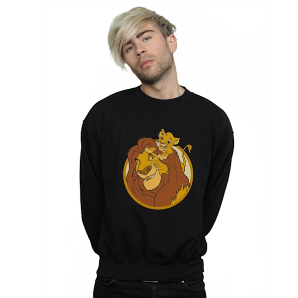 Disney Herr The Lion King Mufasa Och Simba Sweatshirt 3XL Svart Black 3XL