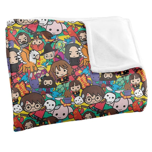 Harry Potter Chibi Grupp Filt One Size Flerfärgad Multicoloured One Size