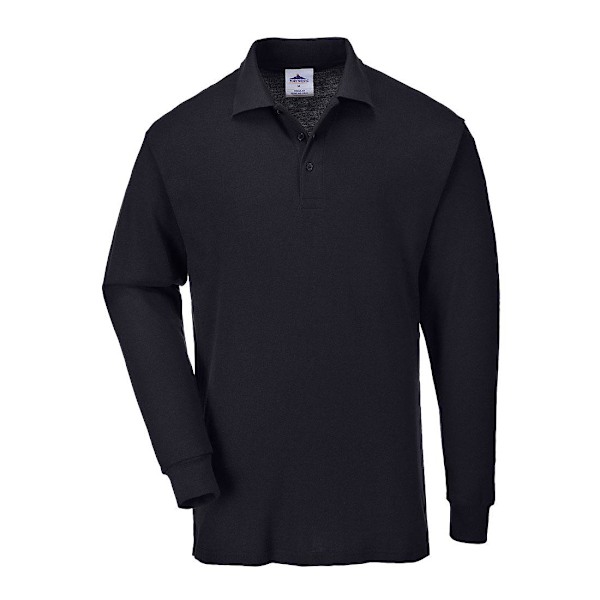 Portwest Genoa långärmad poloskjorta XS svart Black XS