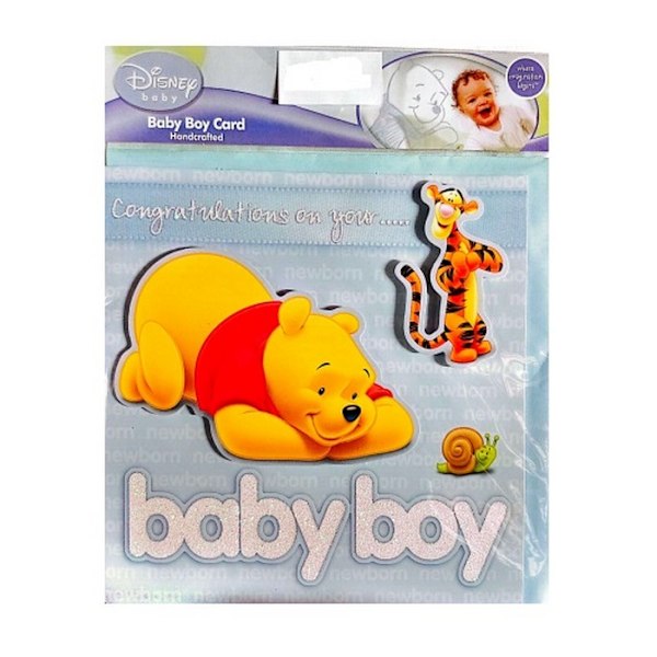 Winnie the Pooh Grattis till din lilla pojke gratulationskort Multicoloured One Size