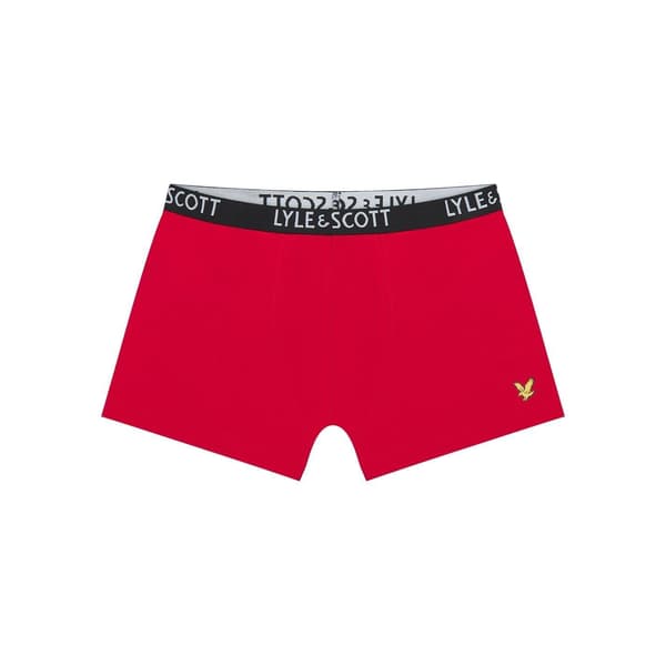 Lyle & Scott Pojkars Logotypkalsonger (3-pack) 6-8 år Svart/Blå/ Black/Blue/Red 6-8 Years