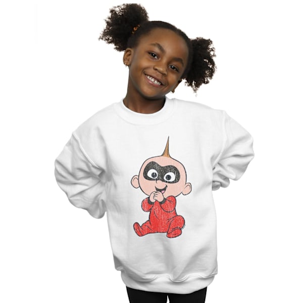 Disney Girls Incredibles 2 Jack Jack Sweatshirt 5-6 år Vit White 5-6 Years